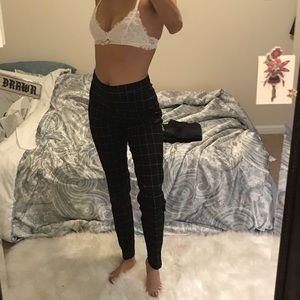 black/white grid pants by ELLE!